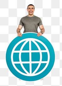 Network connection png element, transparent background