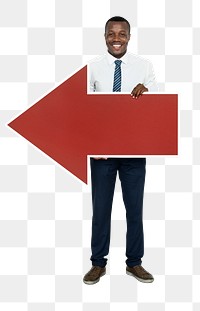 Business arrow png element, transparent background