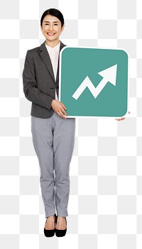 Business growth png element, transparent background