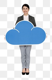 Cloud network png element, transparent background