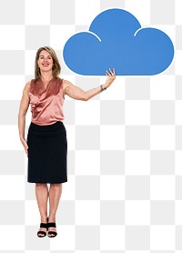 Cloud network png element, transparent background