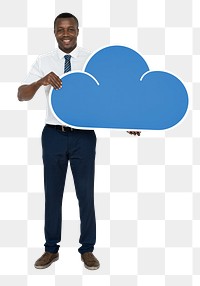 Cloud network png element, transparent background