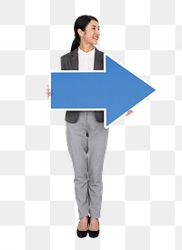 Business arrow png element, transparent background