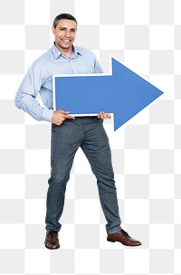 Business arrow png element, transparent background