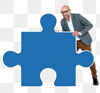 Jigsaw png element, transparent background