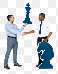 Business chess png element, transparent background