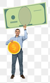 Money png element, transparent background