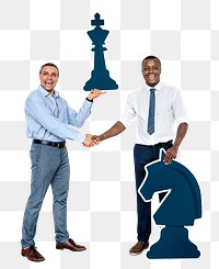 Business chess png element, transparent background