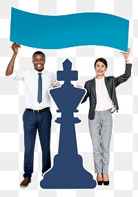 Business chess png element, transparent background
