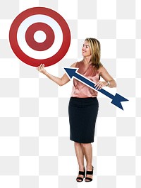 Business target png element, transparent background