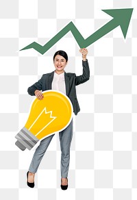 Businesswoman png element, transparent background