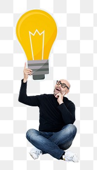 Creative businessman png element, transparent background