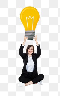 Creative businesswoman png element, transparent background