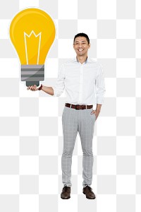 Creative businessman png element, transparent background