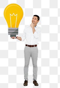 Creative businessman png element, transparent background