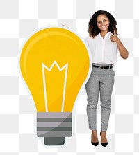 Creative businesswoman png element, transparent background