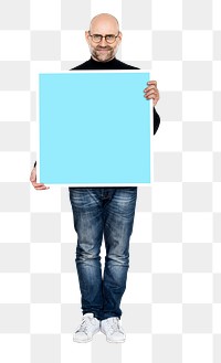 Square sign png element, transparent background