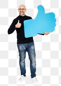 Thumbs up png element, transparent background