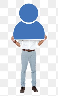 User profile png element, transparent background