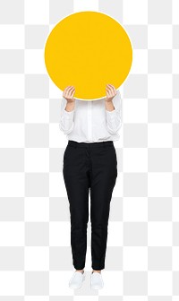 Round sign png element, transparent background