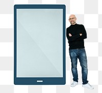 Digital device png element, transparent background