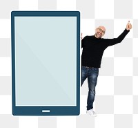 Digital device png element, transparent background