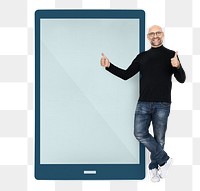 Digital device png element, transparent background