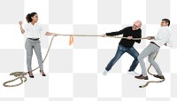 Business teamwork png element, transparent background