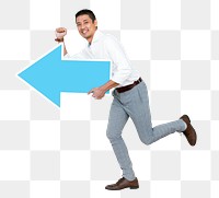 Business arrow png element, transparent background