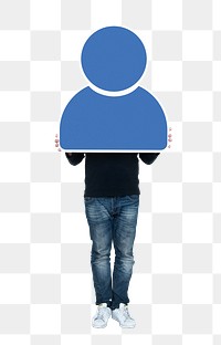 User profile png element, transparent background