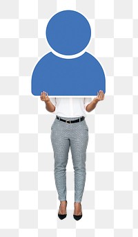 User profile png element, transparent background