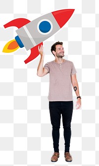 Rocket png element, transparent background