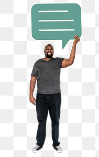 Speech bubble png element, transparent background