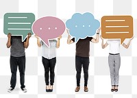 Speech bubble png element, transparent background