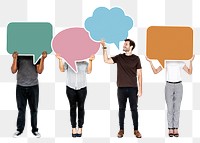 Speech bubble png element, transparent background