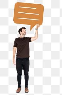 Speech bubble png element, transparent background