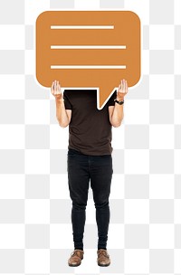 Speech bubble png element, transparent background