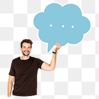 Speech bubble png element, transparent background