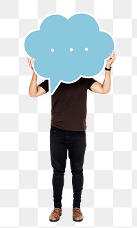 Cloud network png element, transparent background