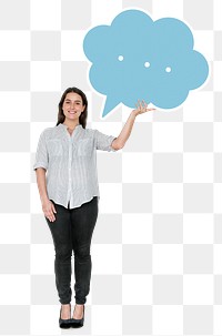 Speech bubble png element, transparent background