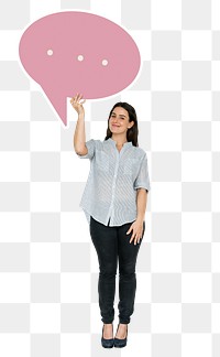 Speech bubble png element, transparent background