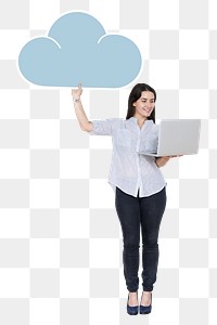 Cloud network png element, transparent background