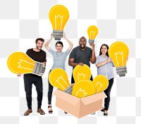 Creative people png element, transparent background