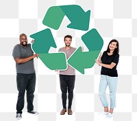 Recycle png element, transparent background