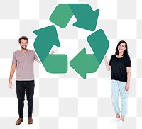 Recycle png element, transparent background
