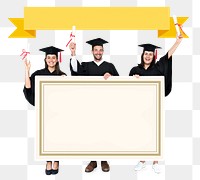 Graduation png element, transparent background