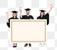 Graduation png element, transparent background