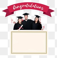 Graduation png element, transparent background