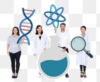 Researcher png element, transparent background