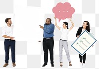 Business presentation png element, transparent background